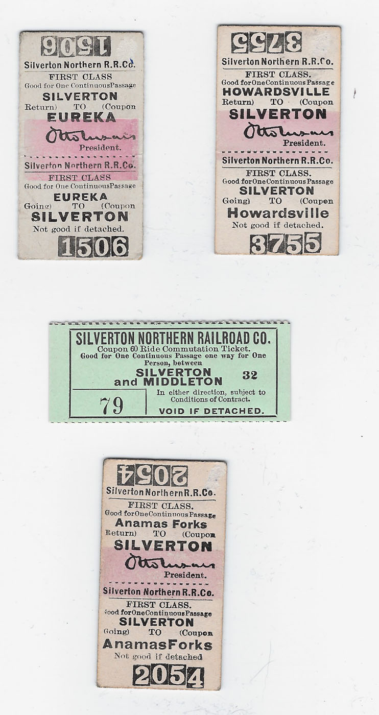 Silverton Northern Ticket Stubs – Caribou Antiques