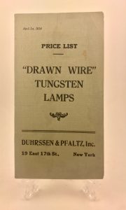 Drawn Wire Tungsten Lamps Price List Mining Pamphlet New York 1914