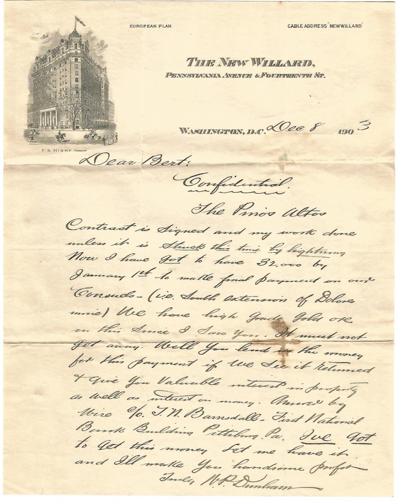 Mining Letter-Telegraph Correspondence with A.E. Carlton of Cripple Creek Colorado 1903